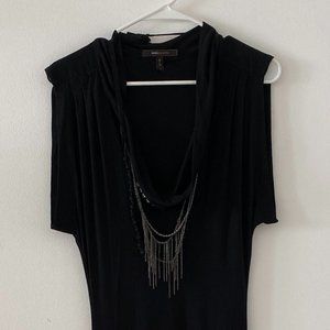 Black evening dress with neckless
